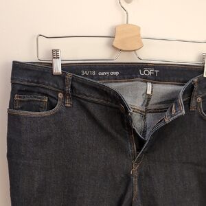 LOFT Dark Indigo Curvy Crop Jeans